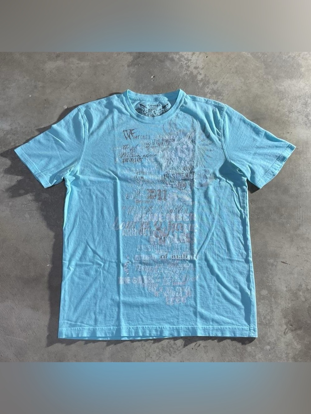 Vintage Y2K Express Blue Graphic Tee